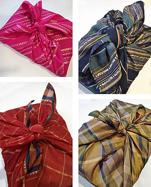 Set of 4 Furoshiki wraps